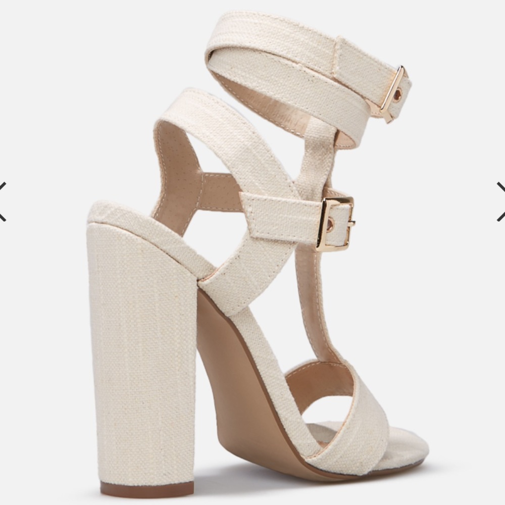 NWOT Shoedazzle Beige Heels - Picture 3 of 5